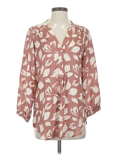 Pre-owned Amour Vert 3/4 Sleeve Blouse In Pink