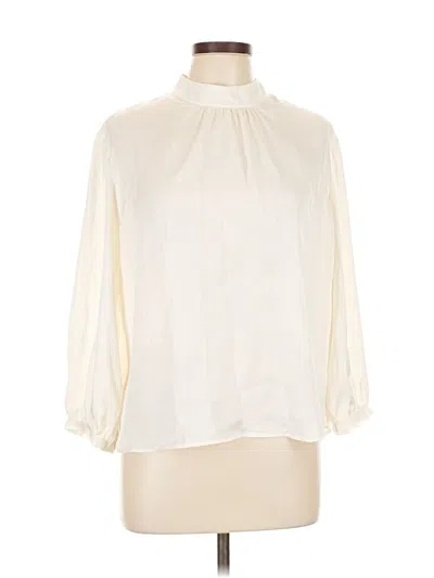 Pre-owned Amour Vert 3/4 Sleeve Blouse In White