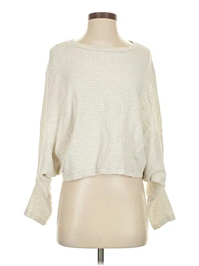 Pre-owned Amour Vert 3/4 Sleeve Blouse In White