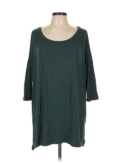 Pre-owned Amour Vert 3/4 Sleeve Top Green Boatneck Tops