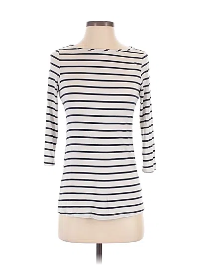 Pre-owned Amour Vert 3/4 Sleeve Top Ivory Boatneck Tops