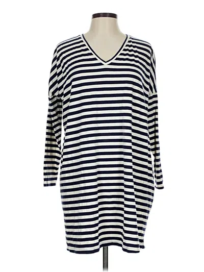 Pre-owned Amour Vert 3/4 Sleeve Top Silver V Neck Tops