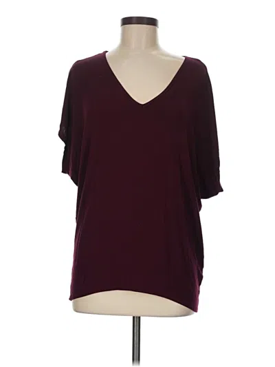Pre-owned Amour Vert 3/4 Sleeve T-shirt In Burgundy