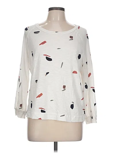 Pre-owned Amour Vert 3/4 Sleeve T-shirt In Ivory