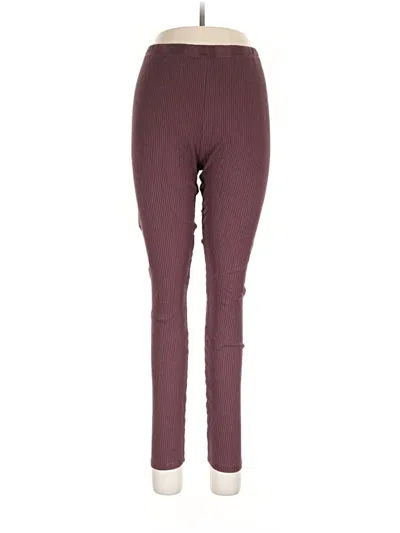 Pre-owned Amour Vert Active Pants In Burgundy