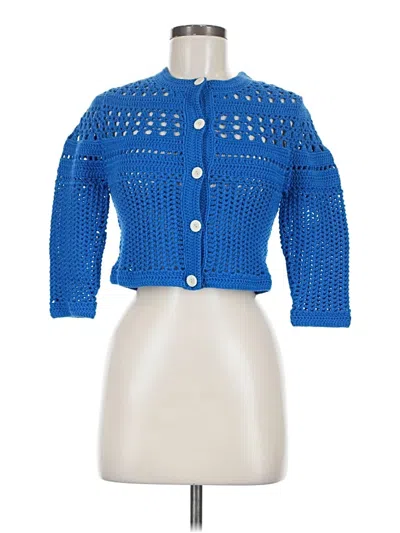 Pre-owned Amour Vert Cardigan Sweater In Blue