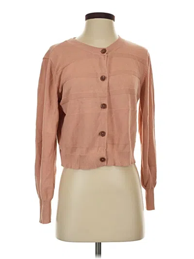 Pre-owned Amour Vert Cardigan Sweater In Tan
