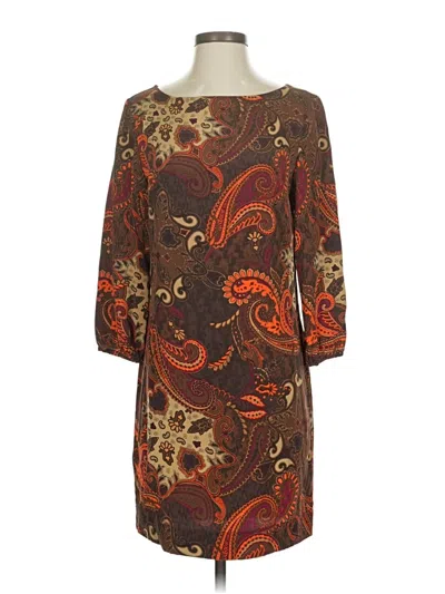 Pre-owned Amour Vert Casual Dress In Brown