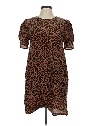 Amour Vert Casual Dress In Brown