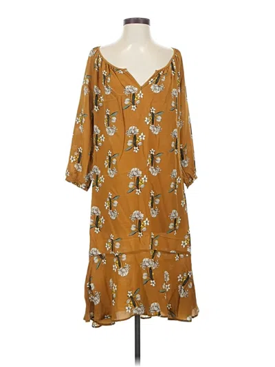 Pre-owned Amour Vert Casual Dress In Brown