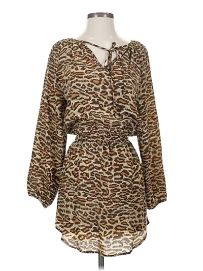 Pre-owned Amour Vert Casual Dress In Brown