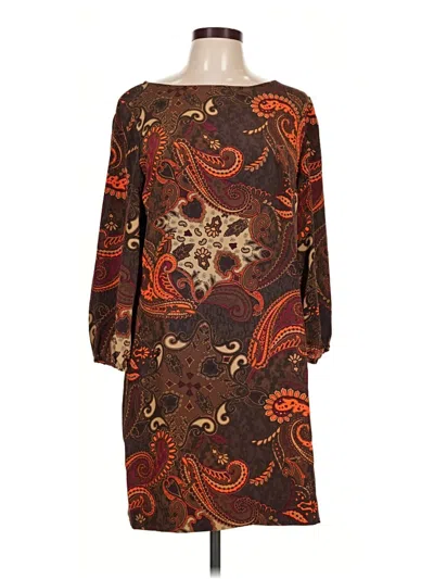Pre-owned Amour Vert Casual Dress In Brown