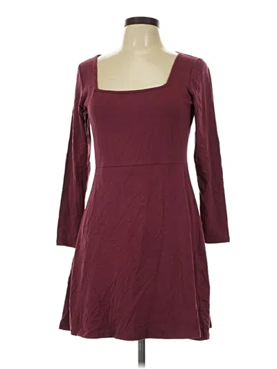 Amour Vert Casual Dress In Burgundy