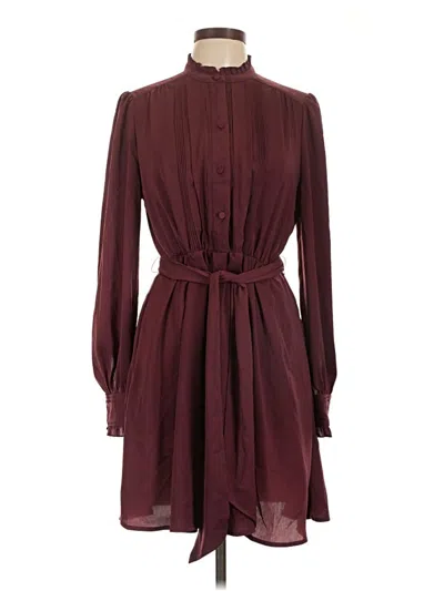Pre-owned Amour Vert Casual Dress In Burgundy