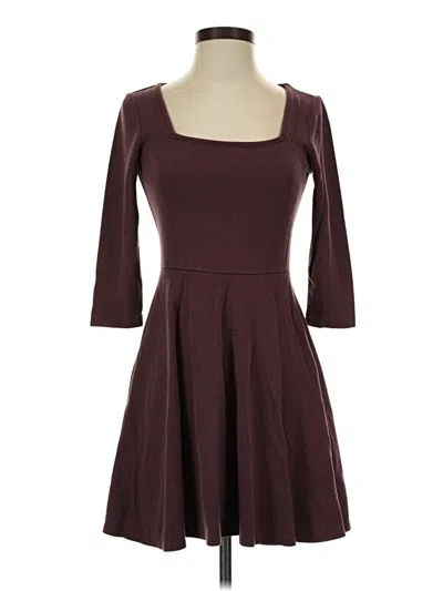 Pre-owned Amour Vert Casual Dress In Burgundy