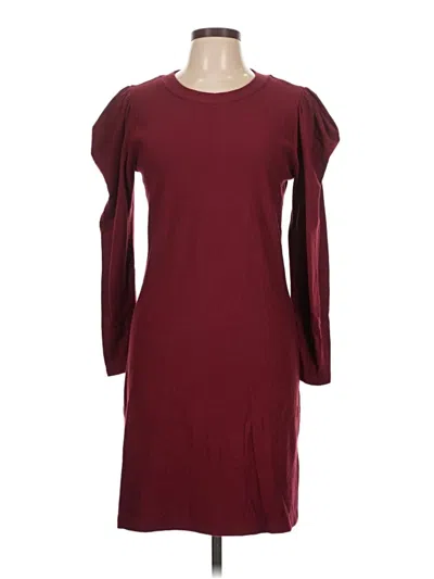 Pre-owned Amour Vert Casual Dress In Burgundy