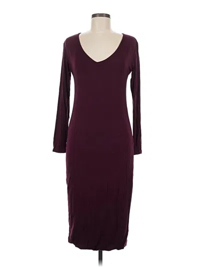 Pre-owned Amour Vert Casual Dress In Burgundy