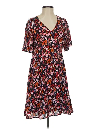 Pre-owned Amour Vert Casual Dress In Burgundy