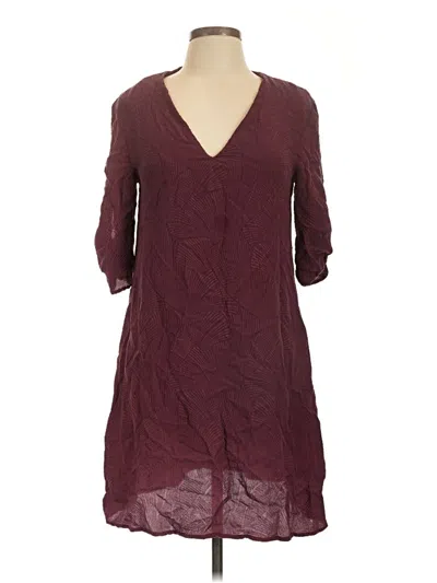 Pre-owned Amour Vert Casual Dress In Burgundy