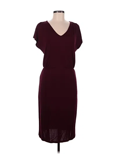 Pre-owned Amour Vert Casual Dress In Burgundy