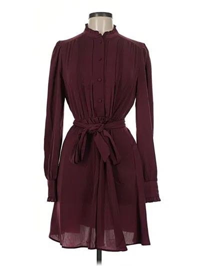 Pre-owned Amour Vert Casual Dress In Burgundy
