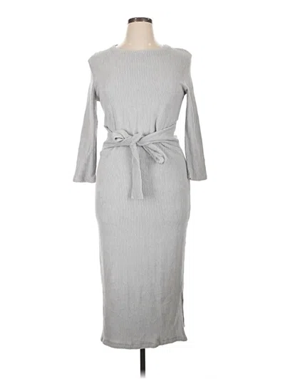 Pre-owned Amour Vert Casual Dress In Gray