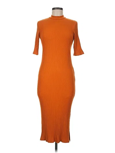 Pre-owned Amour Vert Casual Dress In Orange