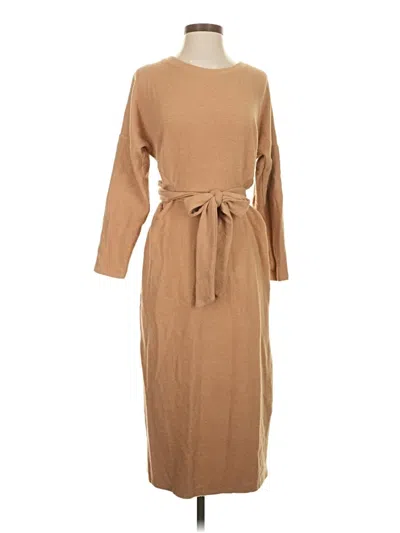 Pre-owned Amour Vert Casual Dress In Tan