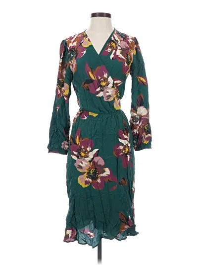 Pre-owned Amour Vert Casual Dress In Teal