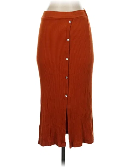 Pre-owned Amour Vert Casual Skirt In Orange