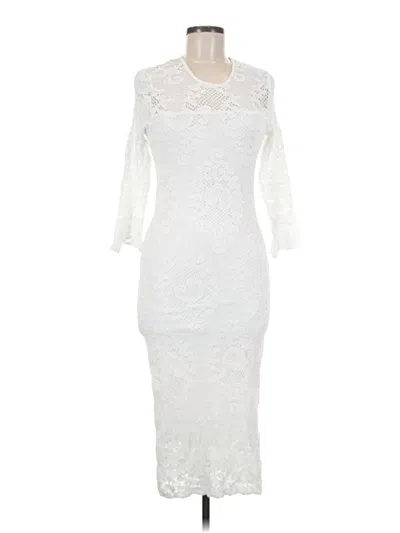 Pre-owned Amour Vert Cocktail Dress In White