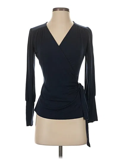 Pre-owned Amour Vert Long Sleeve Blouse In Black