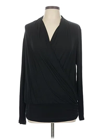 Pre-owned Amour Vert Long Sleeve Blouse In Black