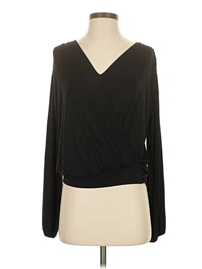 Pre-owned Amour Vert Long Sleeve Blouse In Black