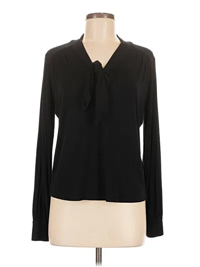 Pre-owned Amour Vert Long Sleeve Blouse In Black