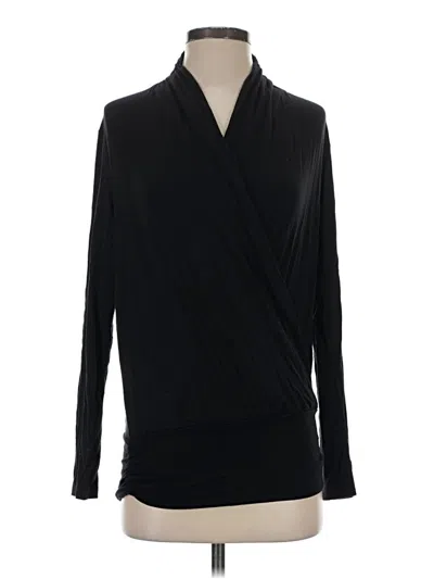 Pre-owned Amour Vert Long Sleeve Blouse In Black