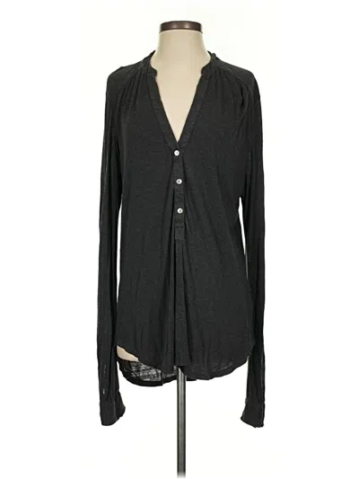 Pre-owned Amour Vert Long Sleeve Blouse In Black