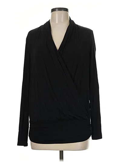 Pre-owned Amour Vert Long Sleeve Blouse In Black