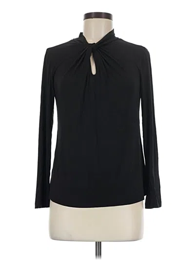 Pre-owned Amour Vert Long Sleeve Blouse In Black