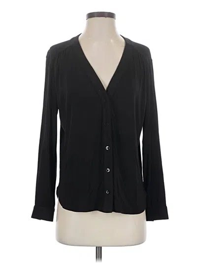Pre-owned Amour Vert Long Sleeve Blouse In Black