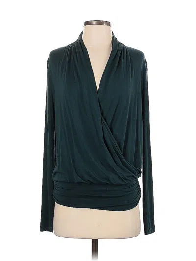 Pre-owned Amour Vert Long Sleeve Blouse In Blue