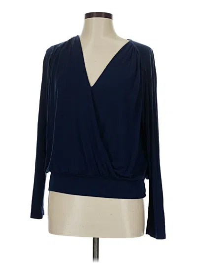 Pre-owned Amour Vert Long Sleeve Blouse In Blue