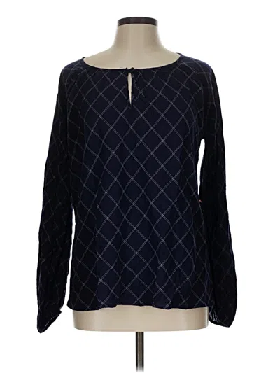 Pre-owned Amour Vert Long Sleeve Blouse In Blue