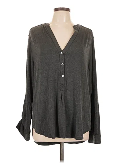 Pre-owned Amour Vert Long Sleeve Blouse In Gray