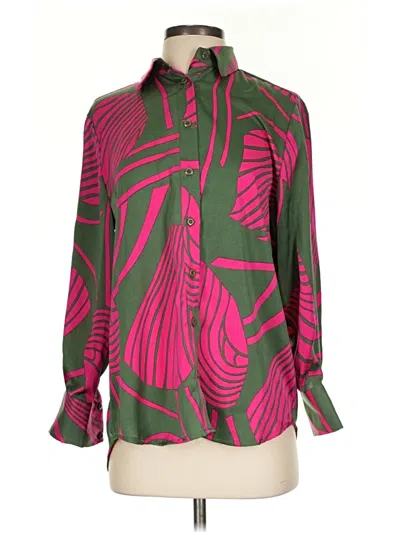 Pre-owned Amour Vert Long Sleeve Blouse In Green
