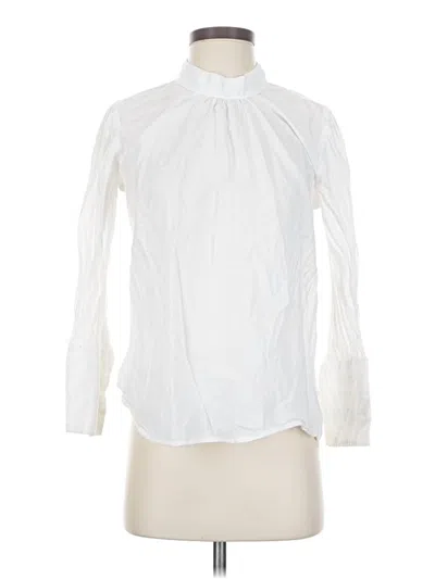 Pre-owned Amour Vert Long Sleeve Blouse In White