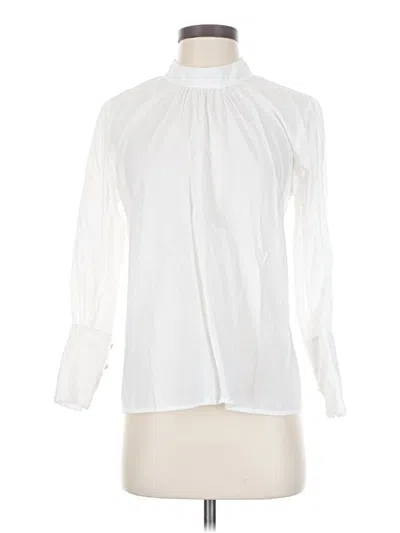 Pre-owned Amour Vert Long Sleeve Blouse In White