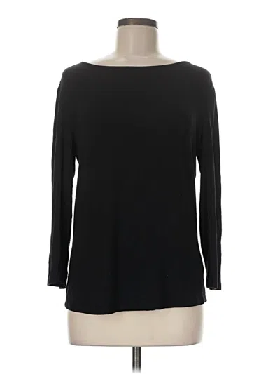Pre-owned Amour Vert Long Sleeve Top Black Boatneck Tops