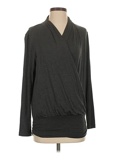 Pre-owned Amour Vert Long Sleeve Top Gray Cowl Neck Tops