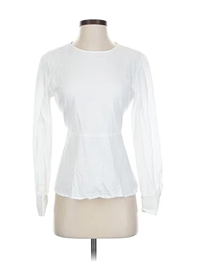 Pre-owned Amour Vert Long Sleeve Top White Crew Neck Tops